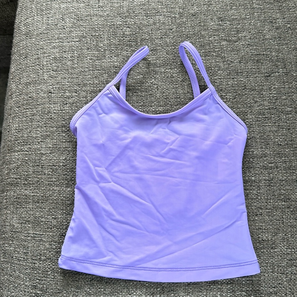 Natalie Dance Wear Girls Lavender Purple Camisole Dance Top Size 6-7